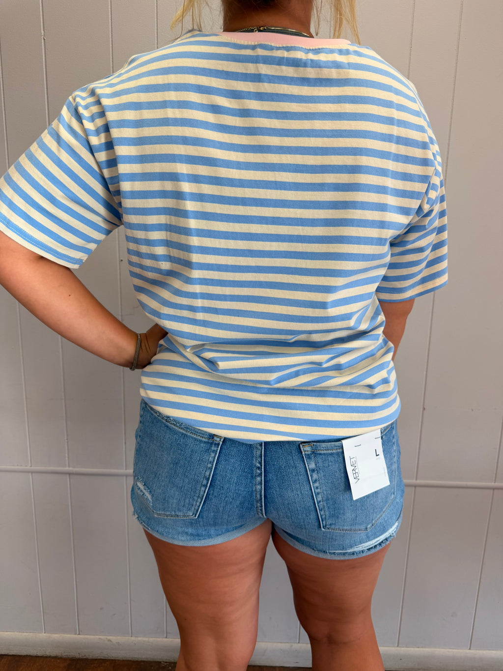 Loose Stripe tee (blue)