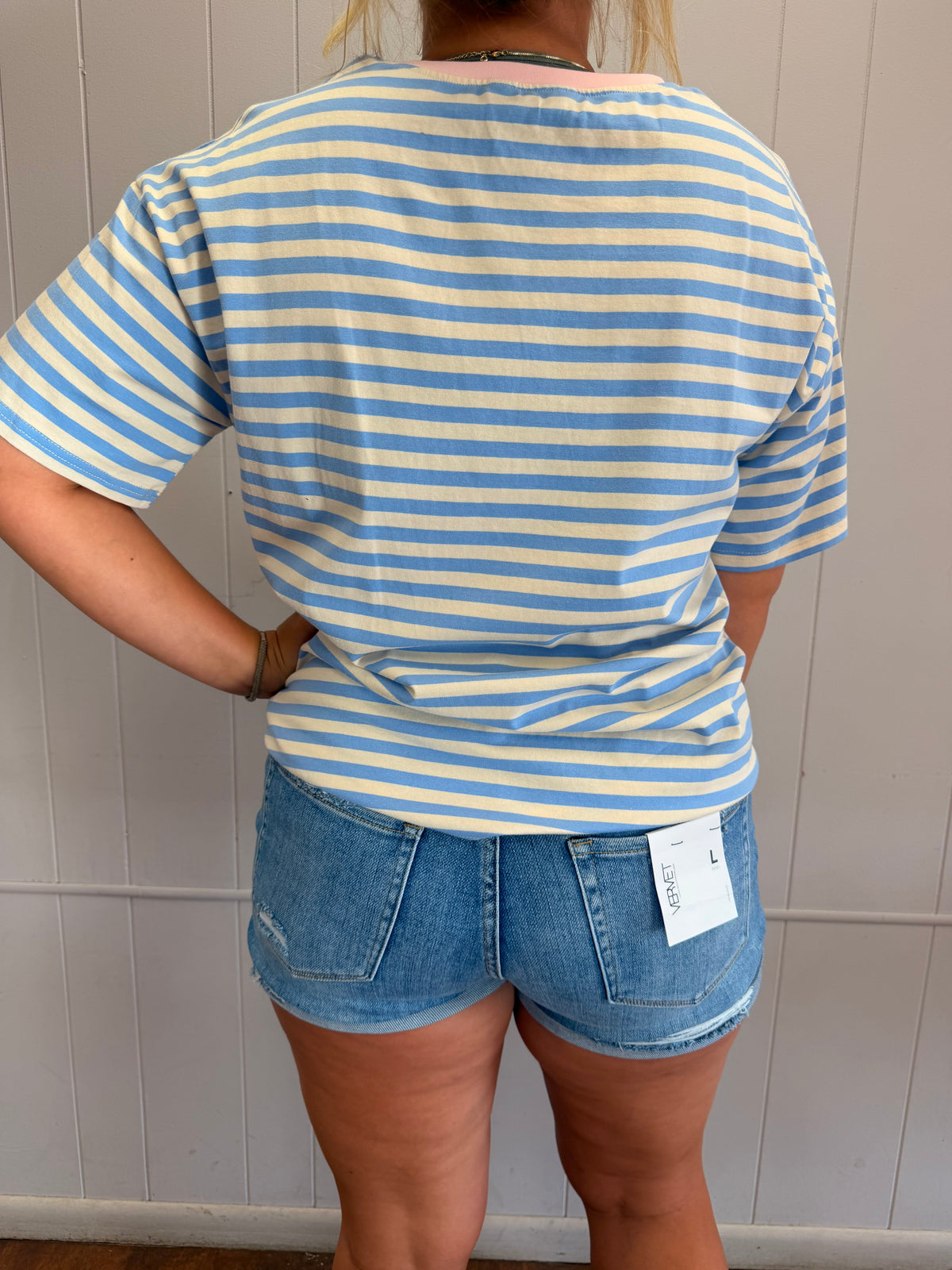 Loose Stripe tee (blue)