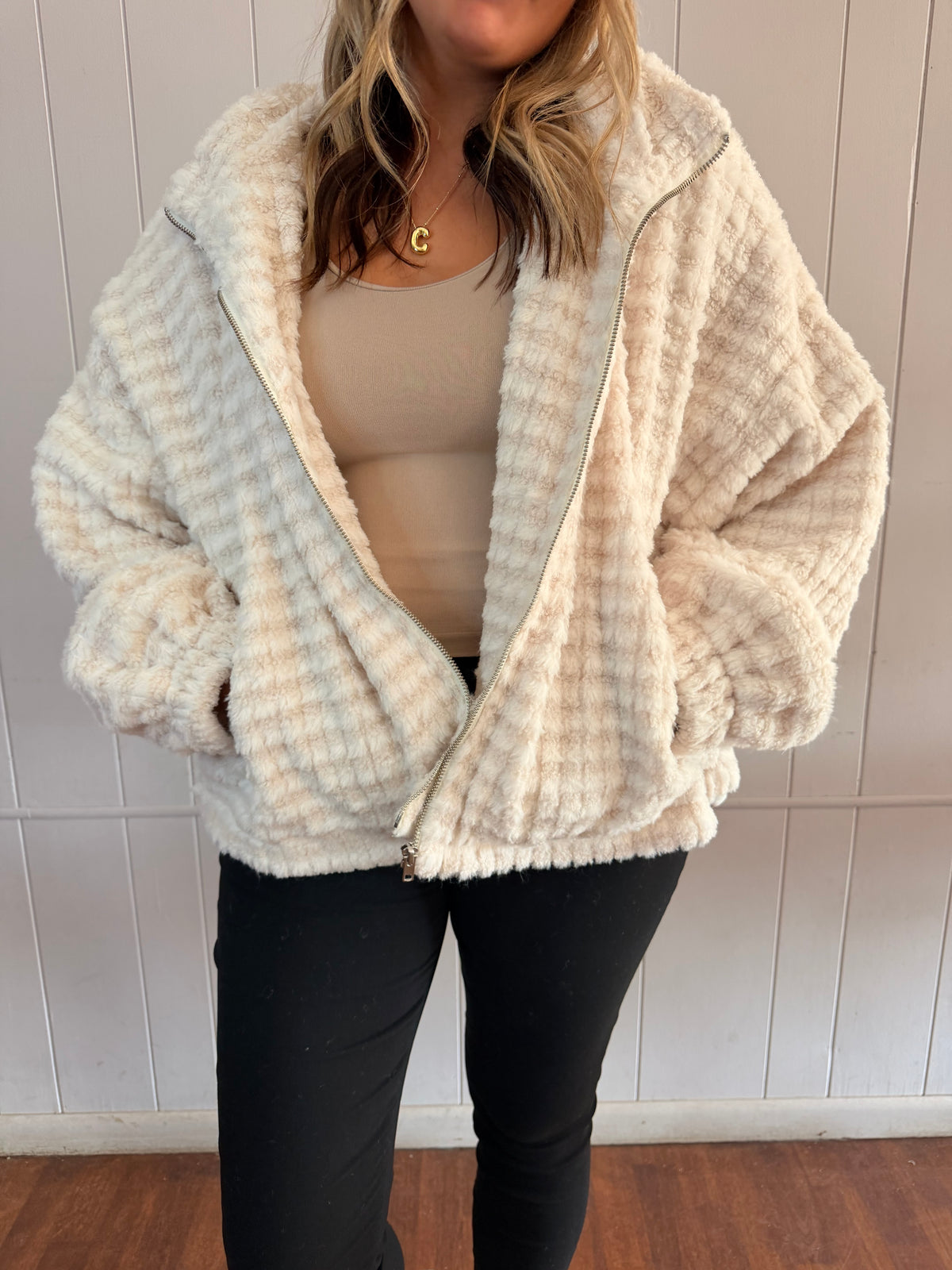 Coconut Cream Zip-Up