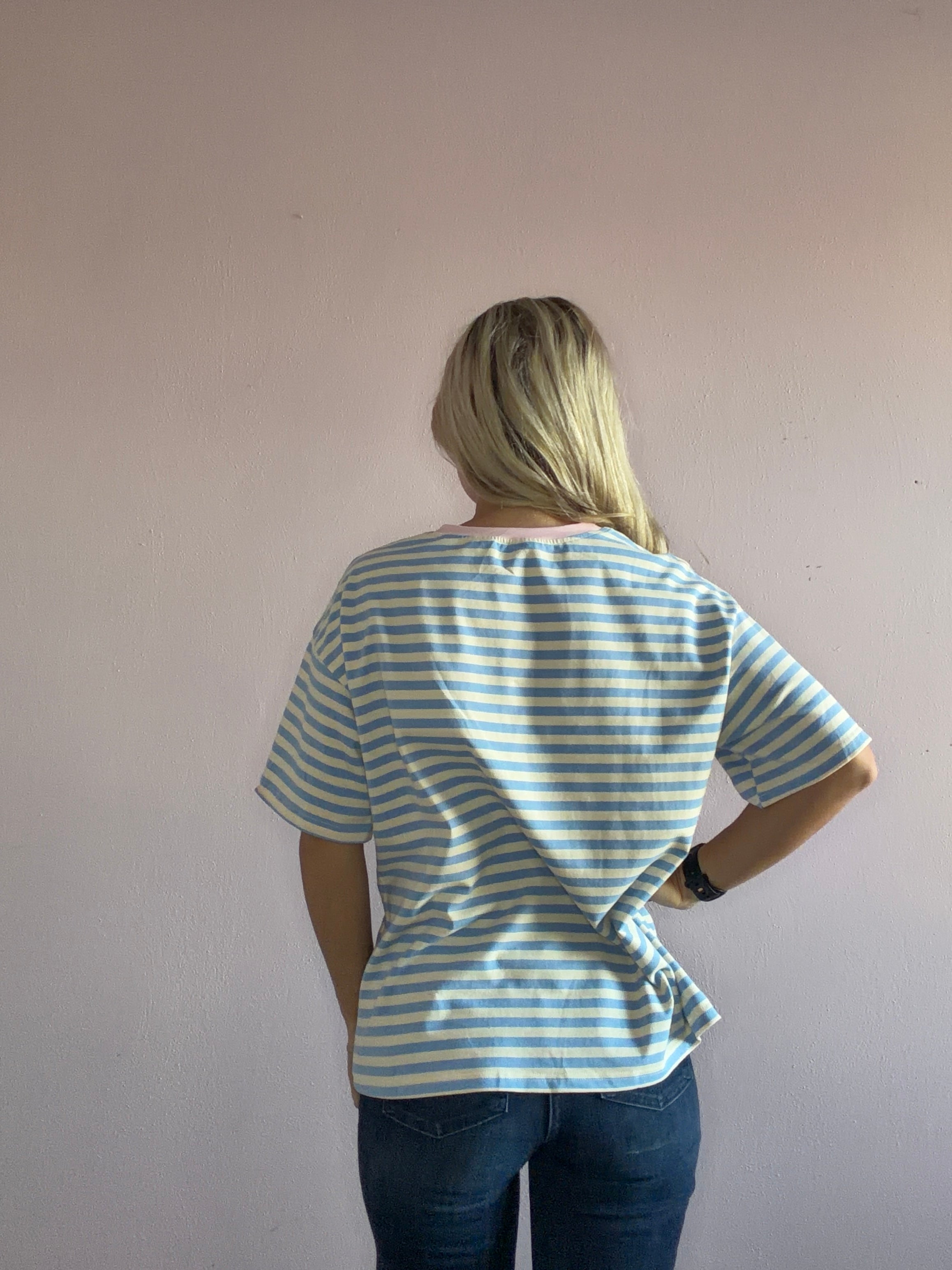 Loose Stripe tee (blue)