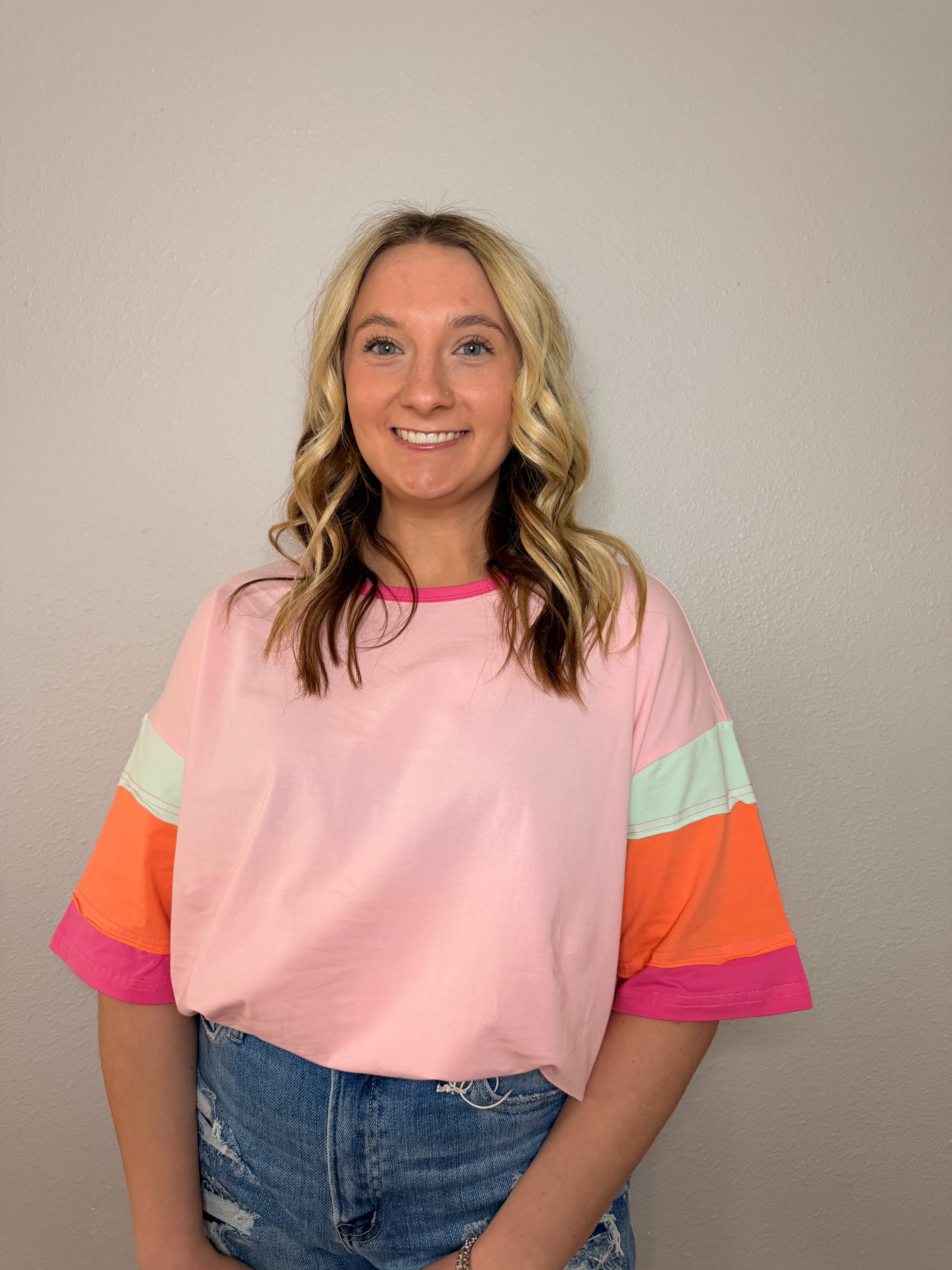 Casual Color Block (Pink)