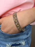 Mixed metals magnetic clasp bracelet