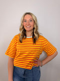 Loose Stripe Tee (Orange)