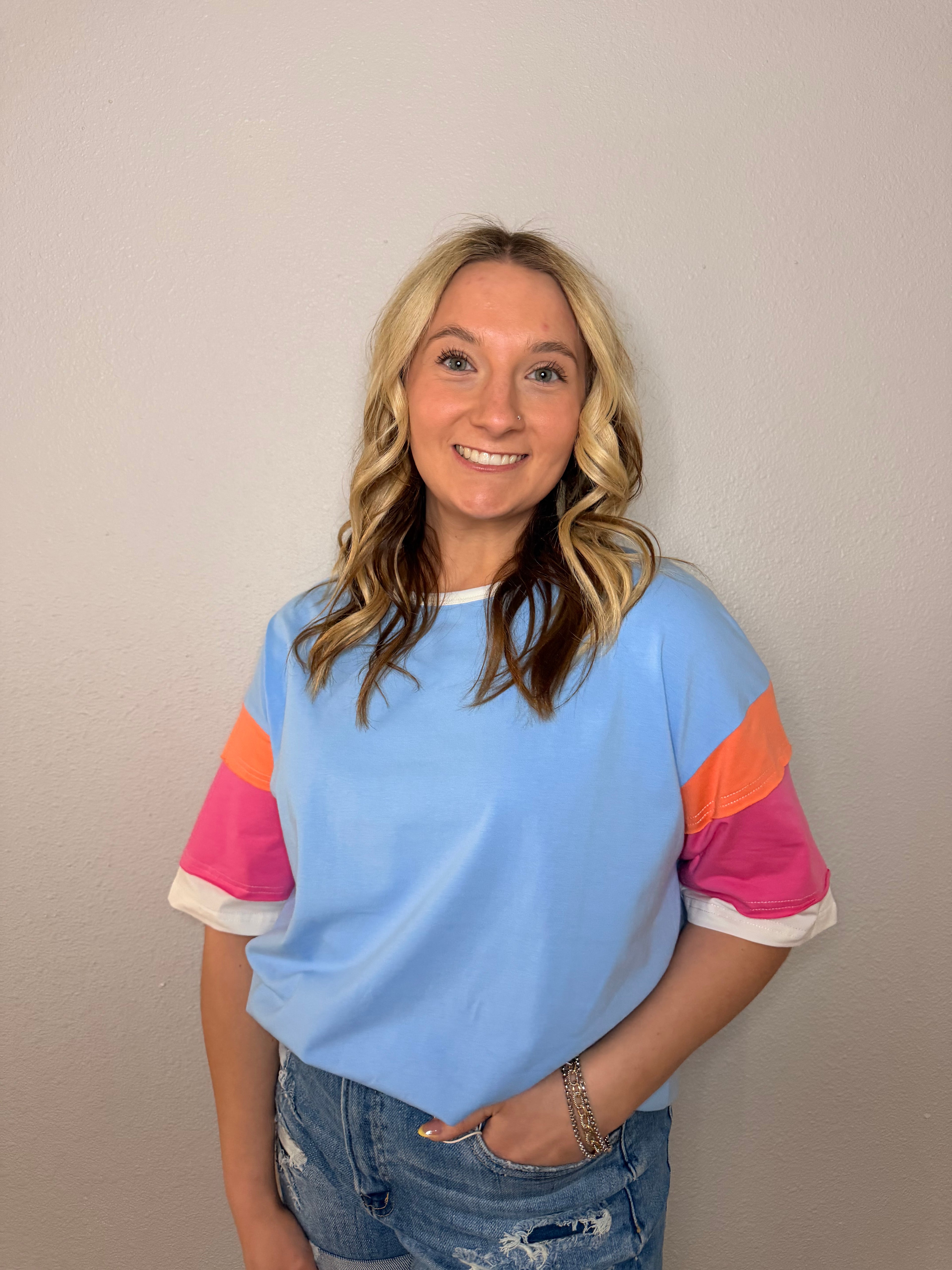 Casual Color Block (Blue)